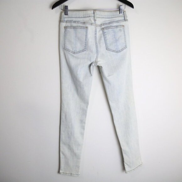 Rag & Bone Zipper Capri Distressed Destroyed Shredded Bleachout White Jean Sz 29 - Picture 11 of 11